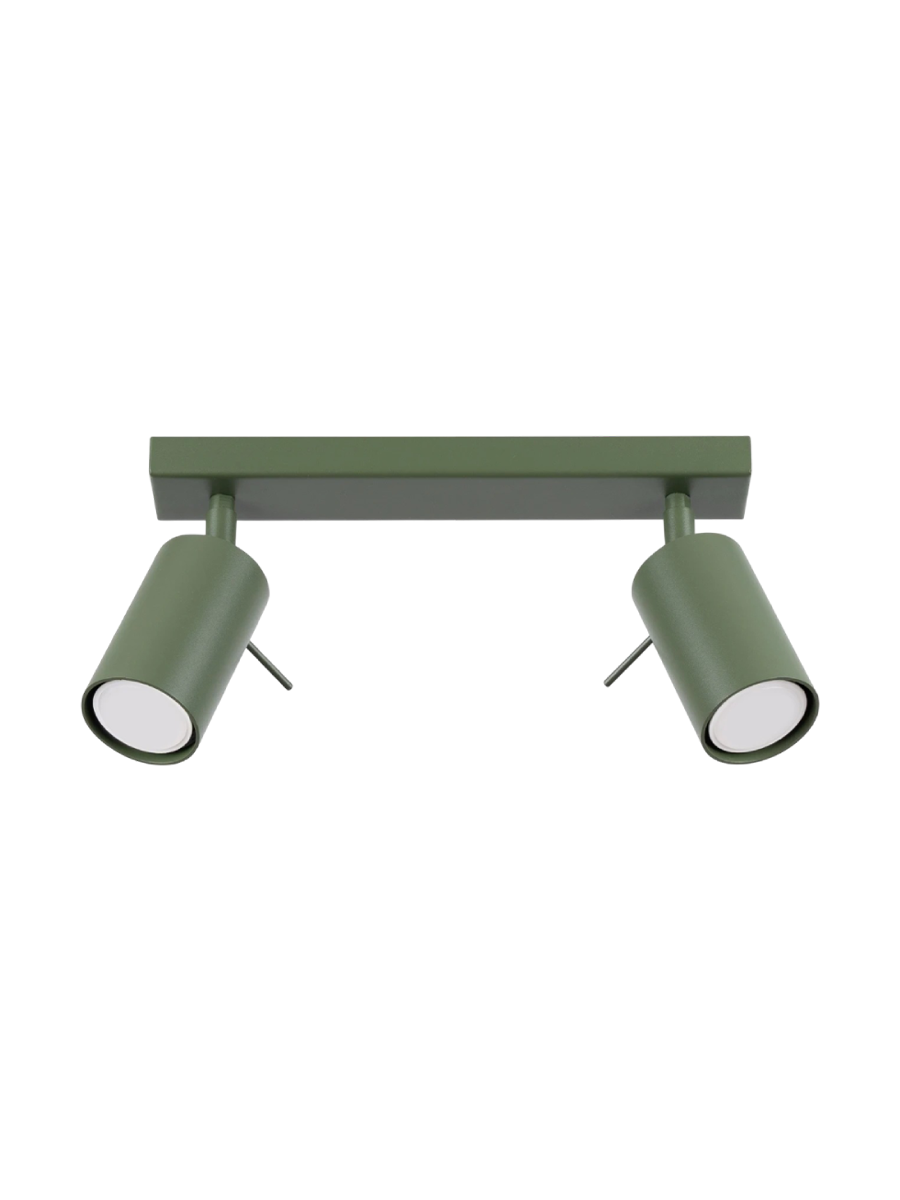 
Design Deckenlampe „Ring“ 2-flammig - Olivgrün
