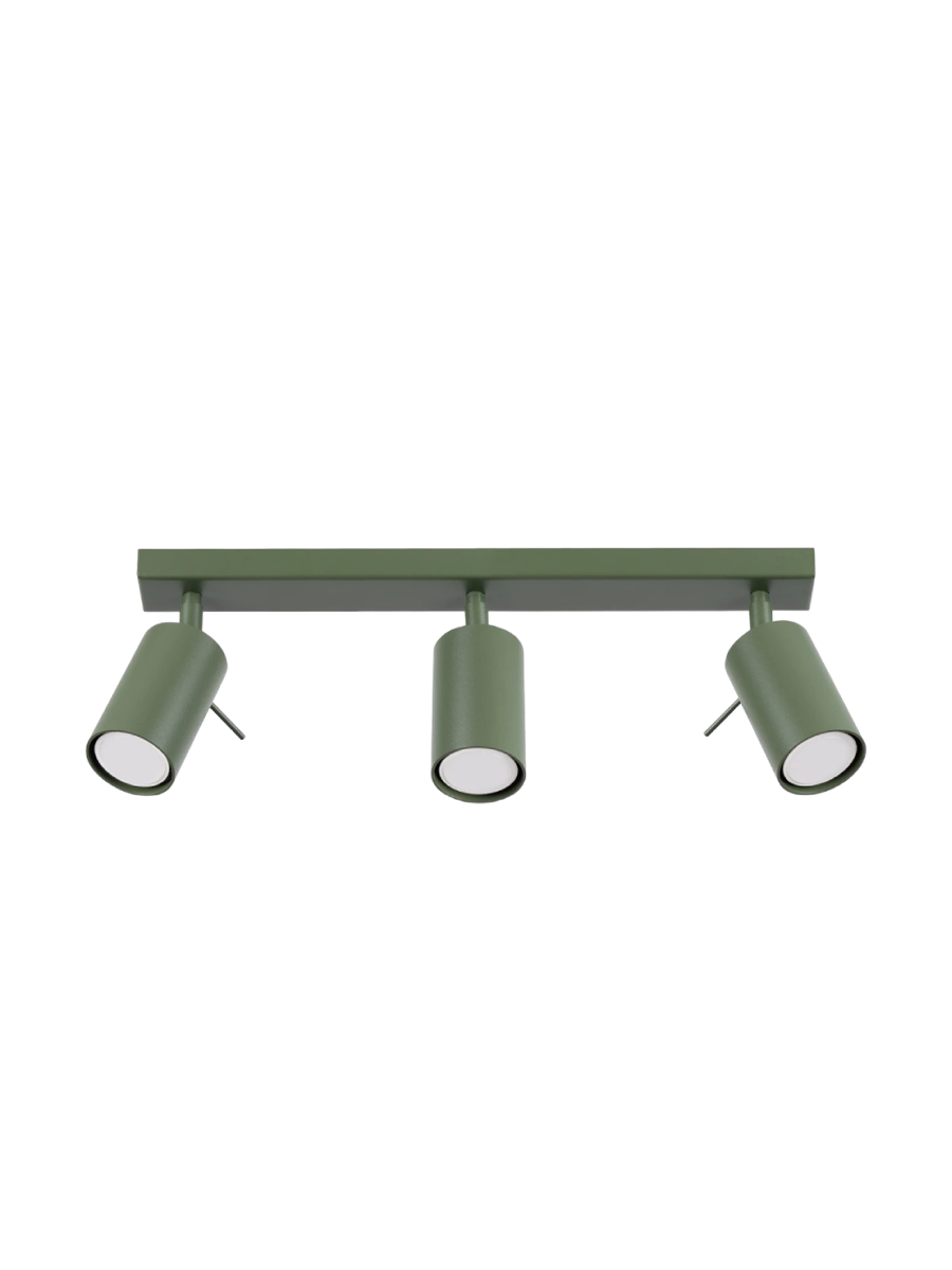
Design Deckenlampe „Ring“ 3-flammig - Olivgrün