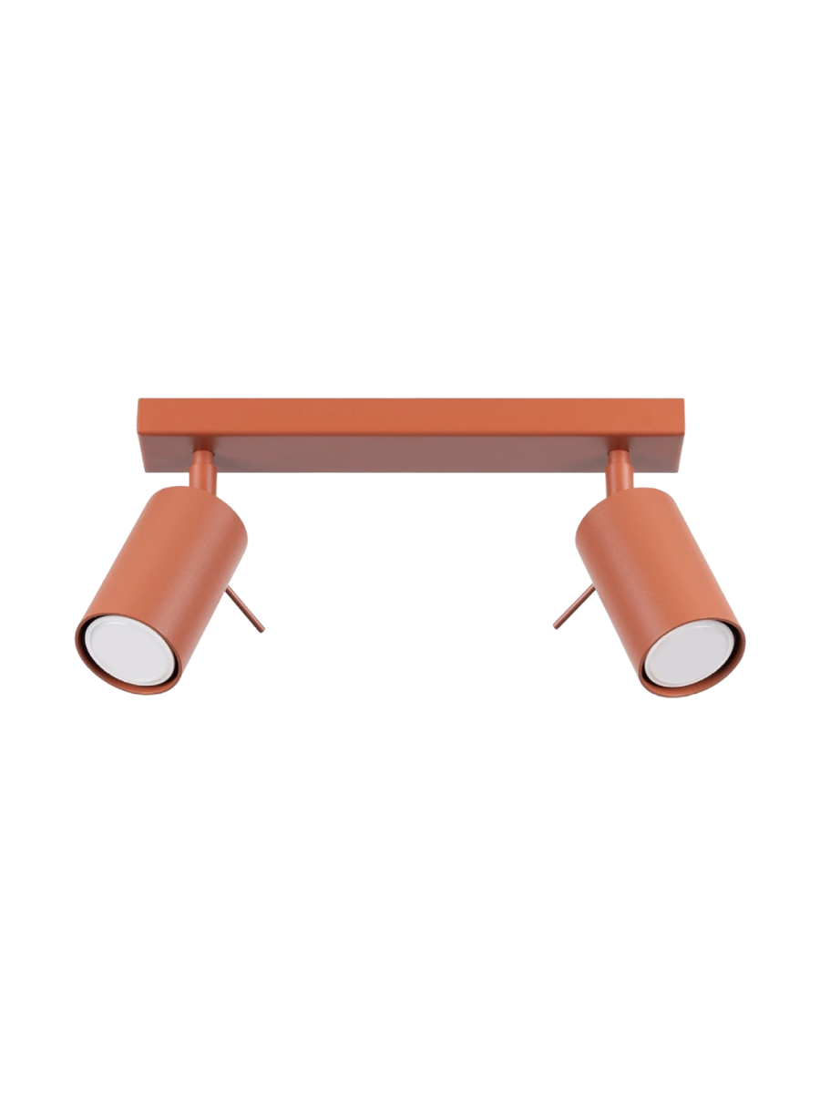 
Design Deckenlampe „Ring“ 2-flammig - Ockerrot