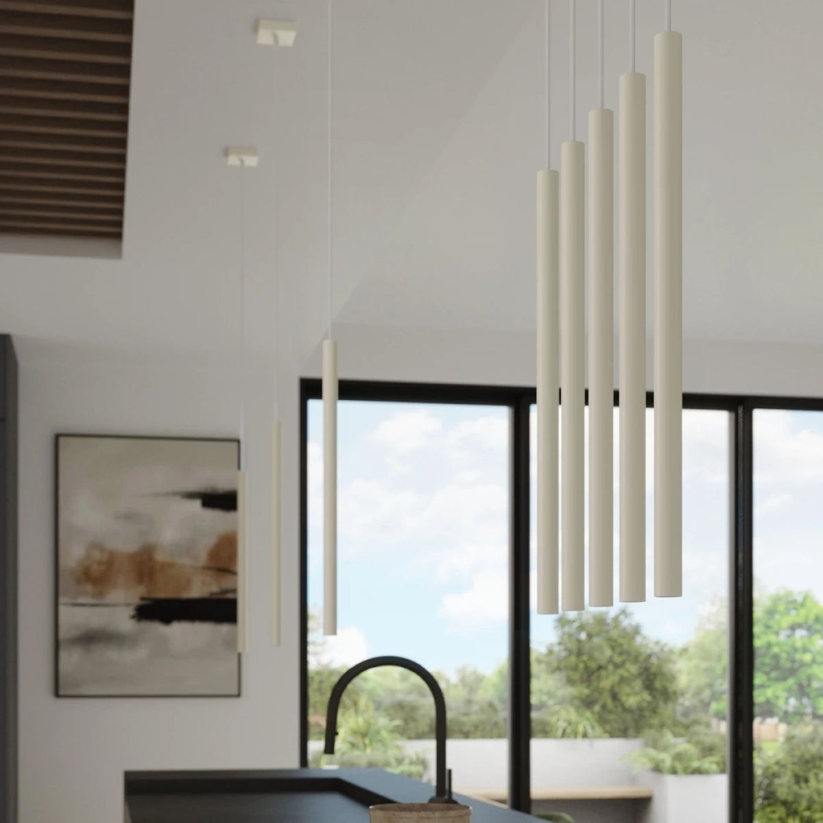 
Design Pendellampe „Pastelo“ 3-flammig - Beige