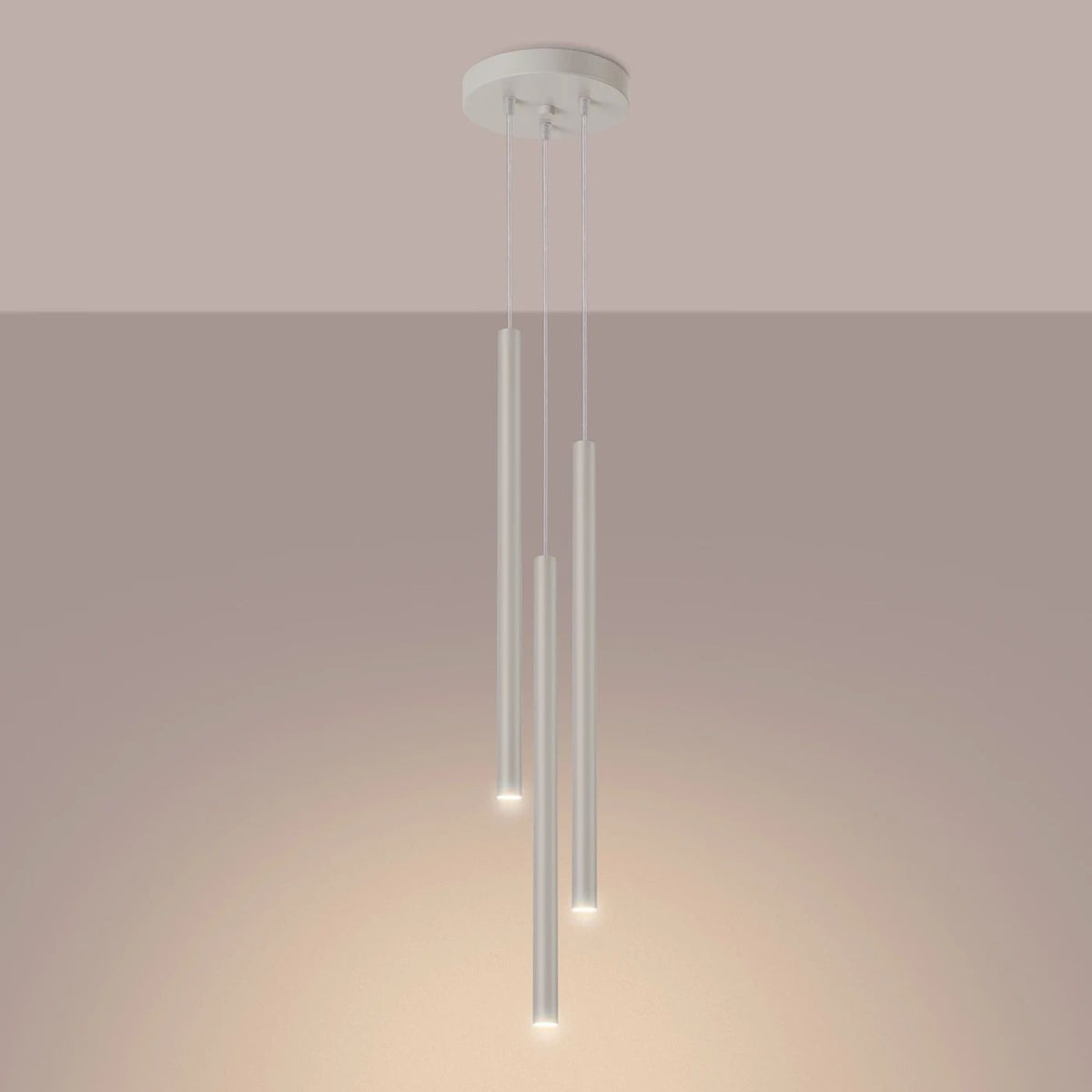 
Design Pendellampe „Pastelo“ 3-flammig - Beige