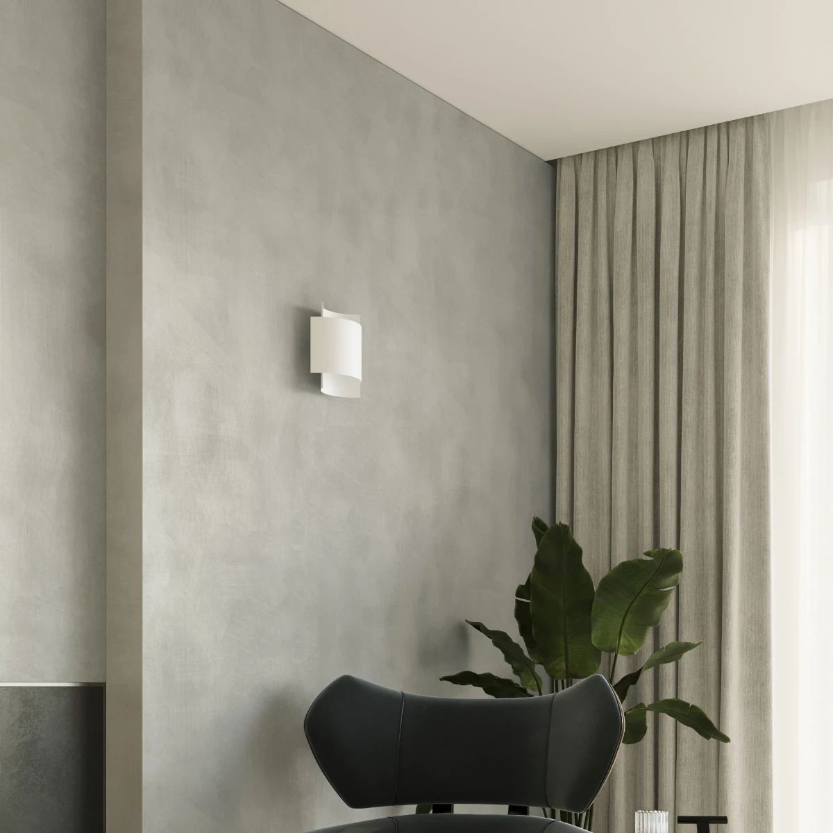 
Lampada da parete di design «Impact» - Bianco