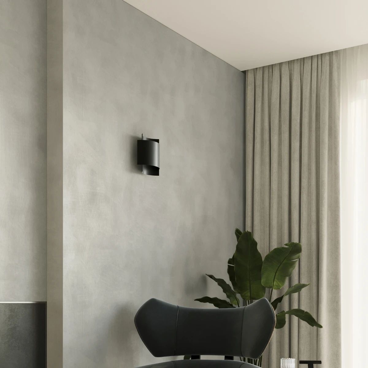 
Lampada da parete di design «Impact» - Nero