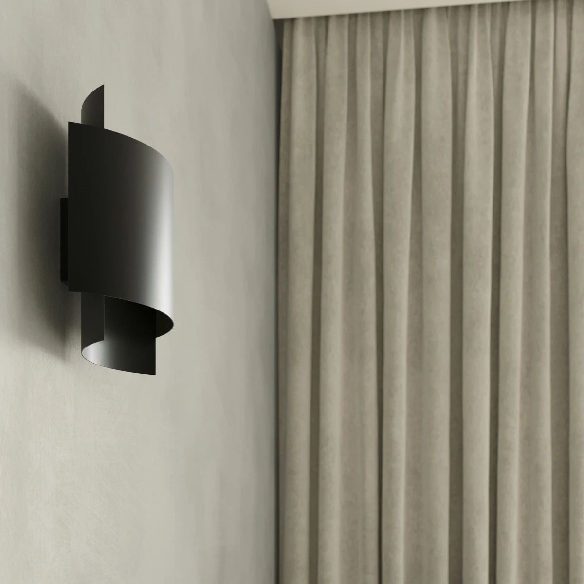 
Lampada da parete di design «Impact» - Nero