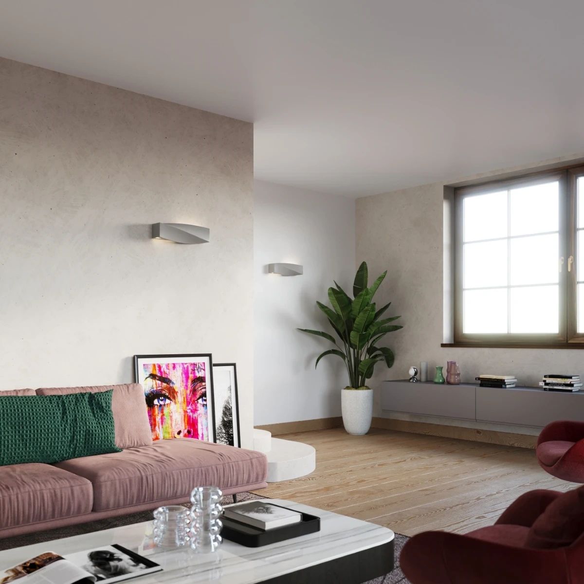 
Design Wandlampe Keramik „Sigma“ - Grau