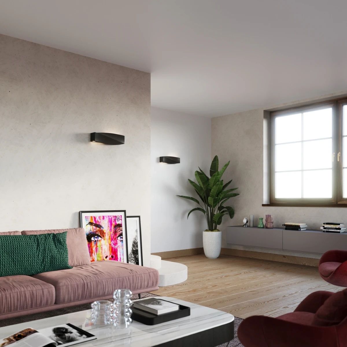 
Design Wandlampe Keramik „Sigma“ - Schwarz