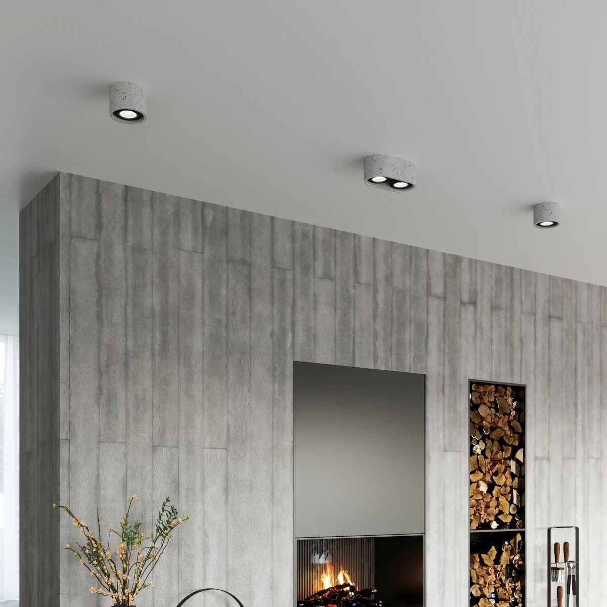 
Design Deckenlampe „Basic“ 2-flammig - Grau