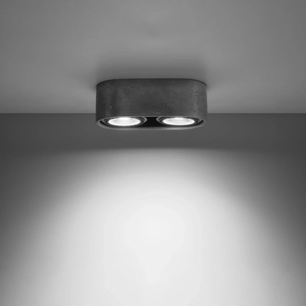 
Design Deckenlampe „Basic“ 2-flammig - Grau
