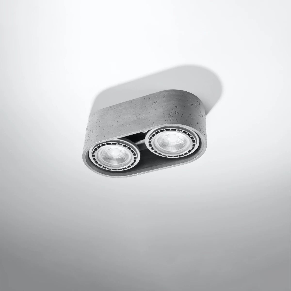 
Design Deckenlampe „Basic“ 2-flammig - Grau