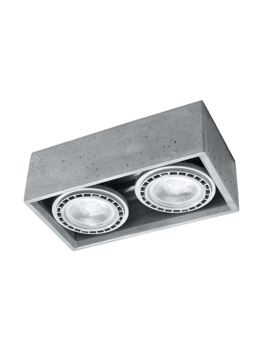 
Design Deckenlampe „Quatro“ 2-flammig - Grau