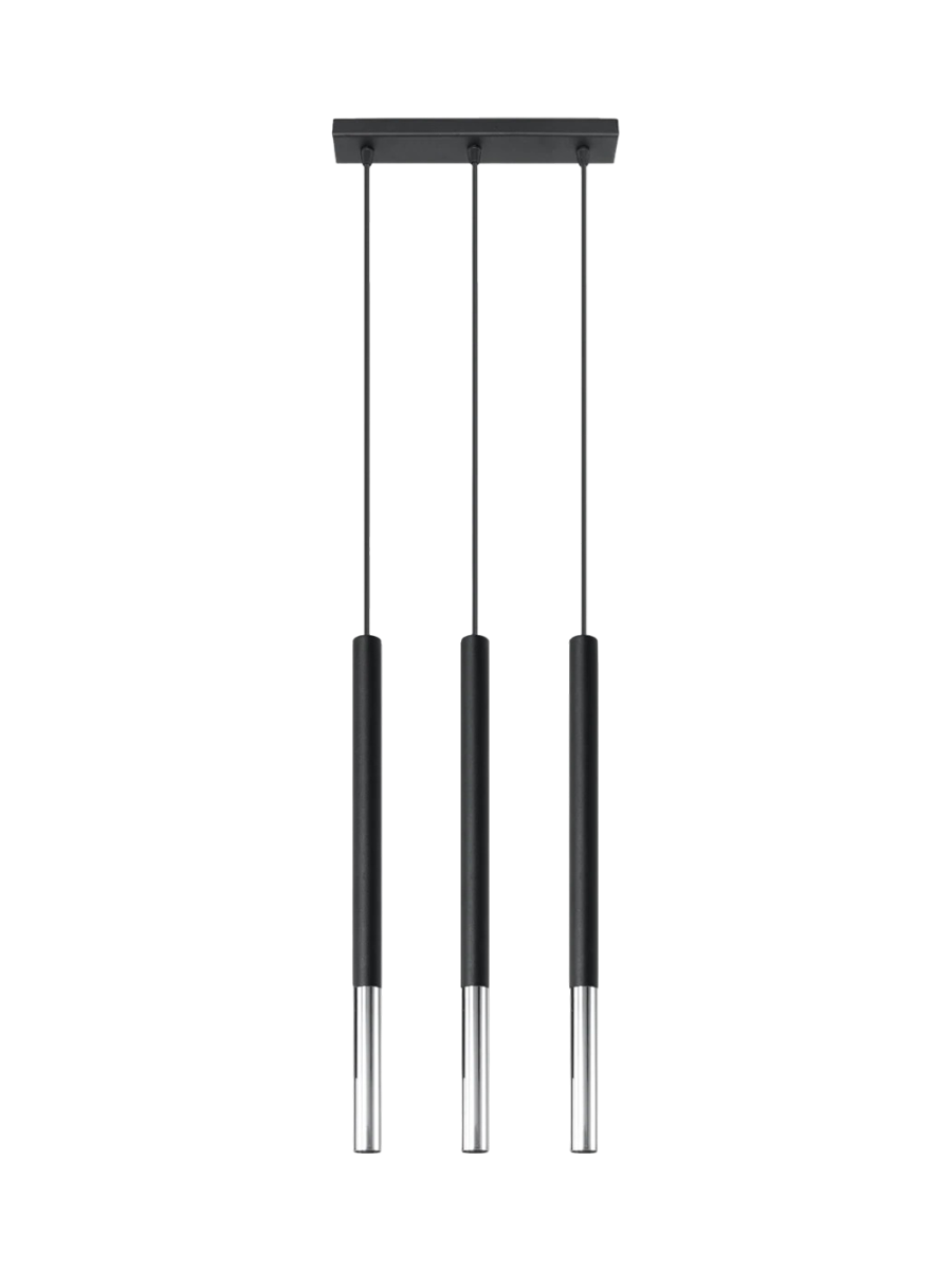 
Suspension design « Mozaica » 3 lumières - Argent