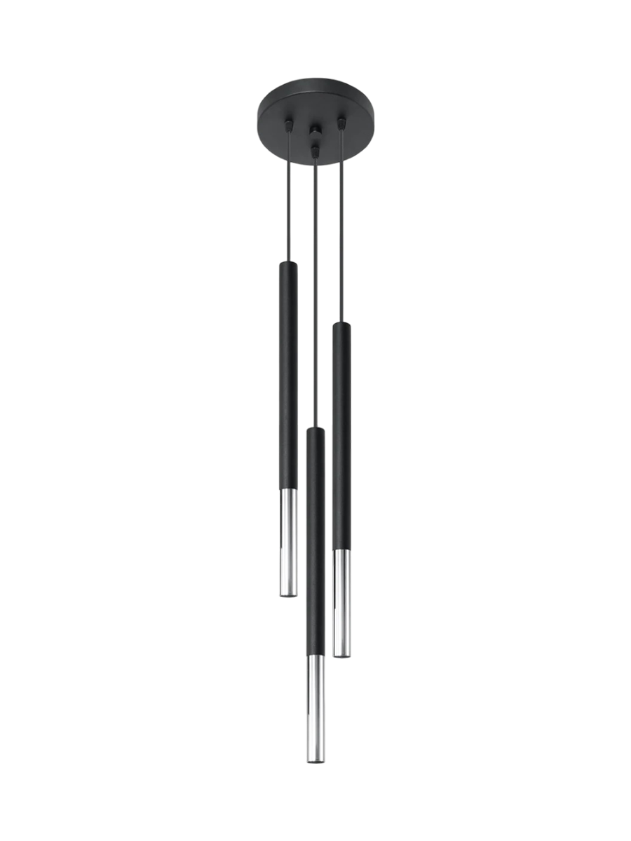 
Suspension design « Mozaica II » 3 lampes - Argent