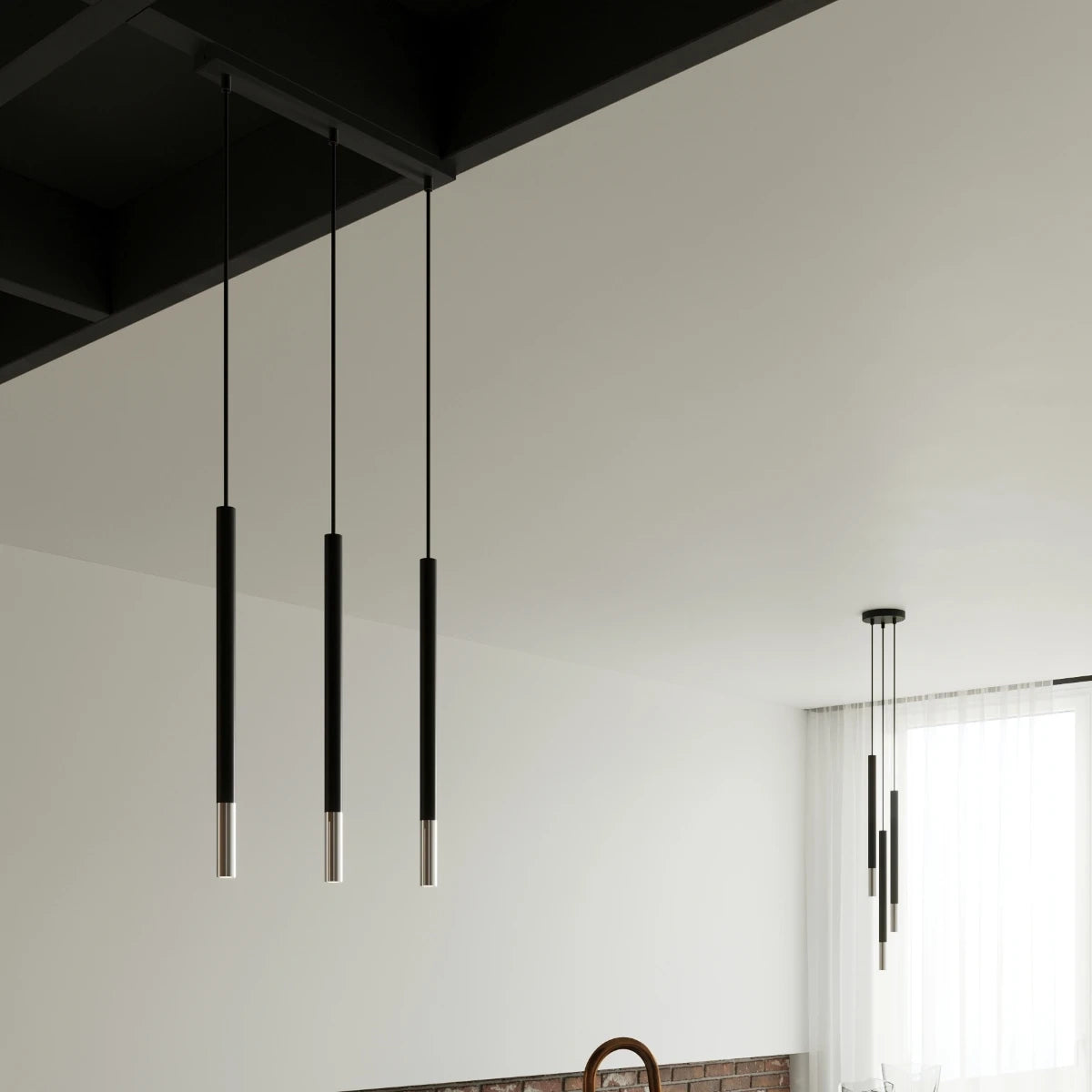 
Suspension design « Mozaica II » 3 lampes - Argent