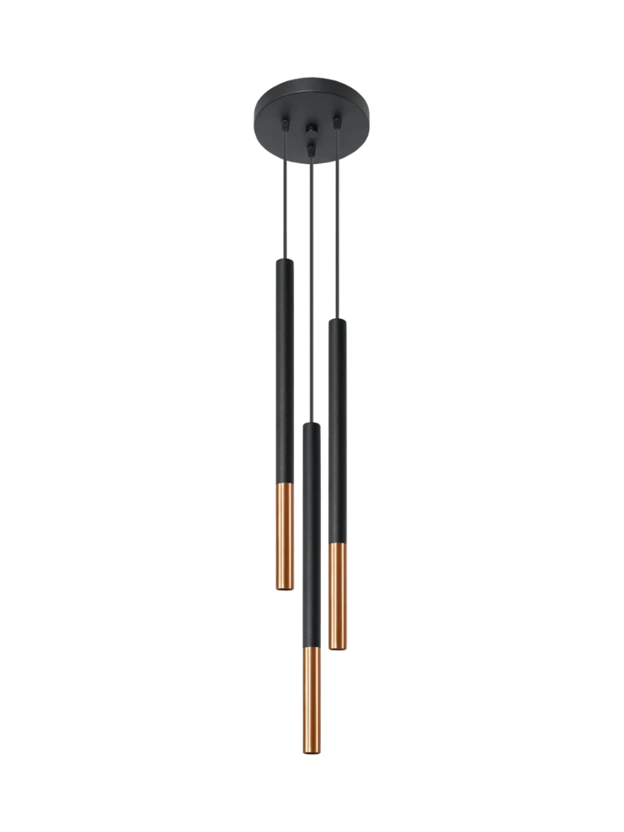 
Suspension design « Mozaica II » 3 lampes - Cuivre