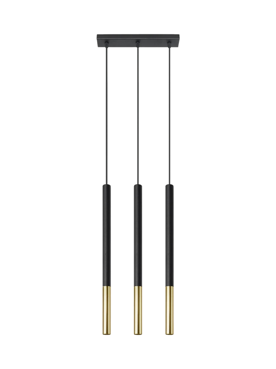
Suspension design « Mozaica » 3 lumières - Or
