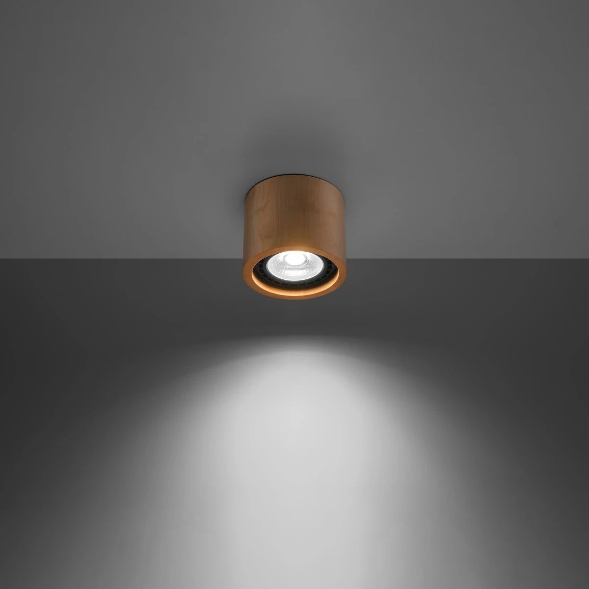 
Design Deckenlampe „Basic“ 1-flammig - Naturholz