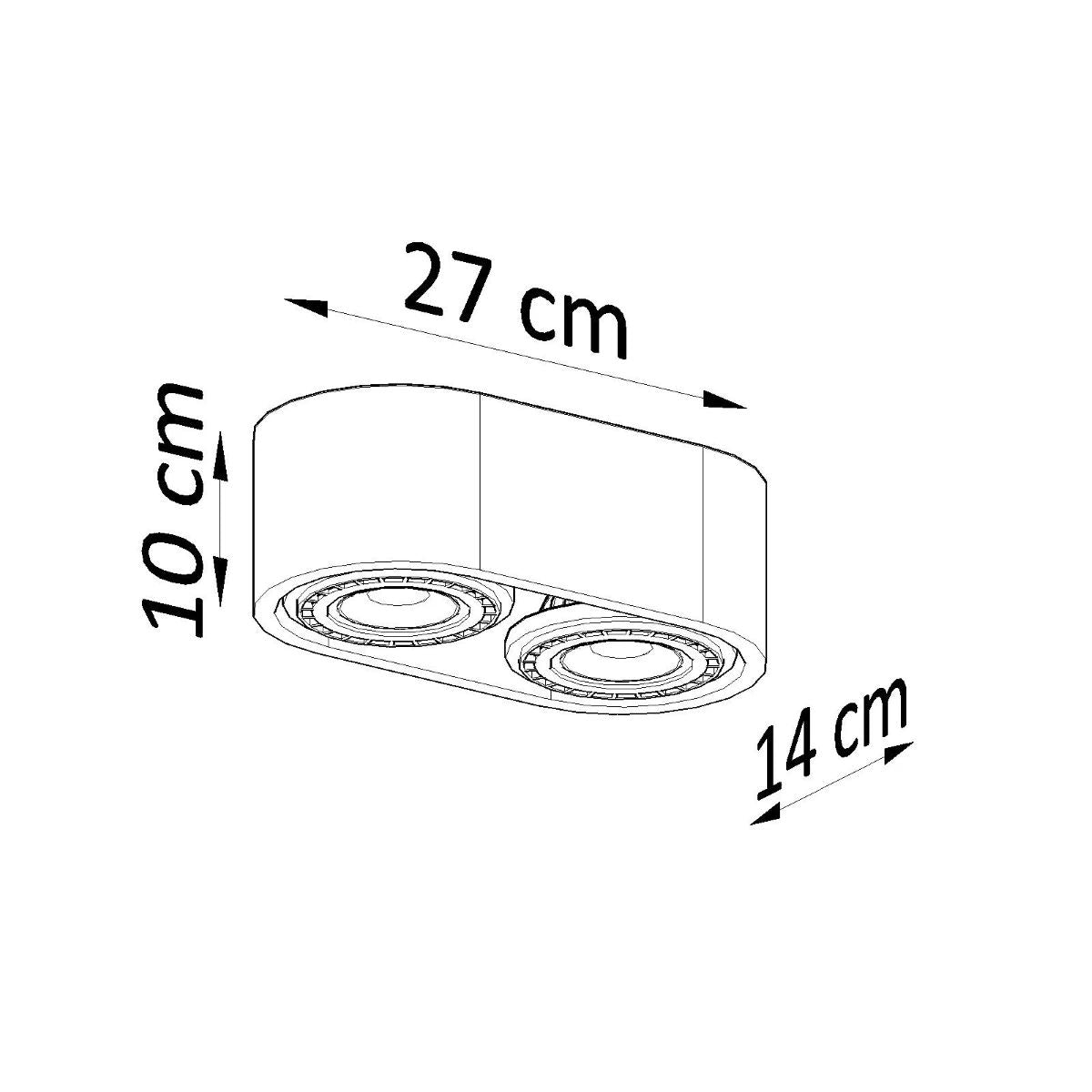 
Design Deckenlampe „Basic“ 2-flammig - Naturholz
