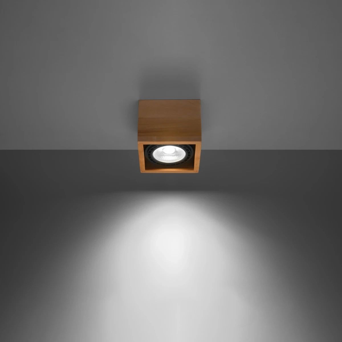 
Lampada da soffitto di design «Quatro» a 1 luce - Legno naturale