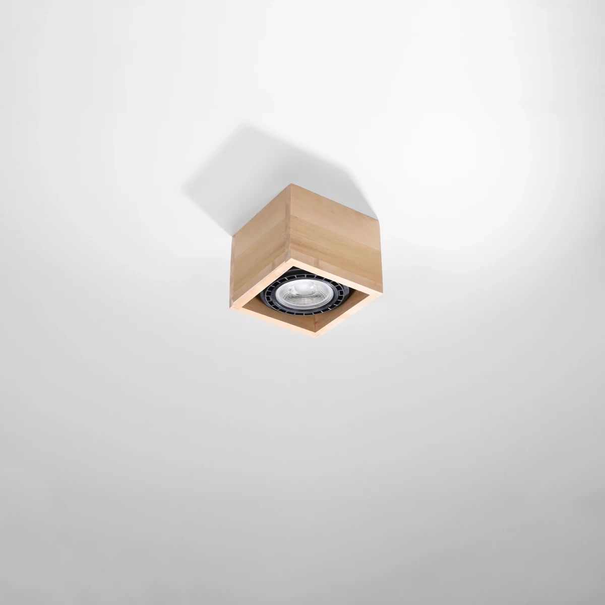 
Lampada da soffitto di design «Quatro» a 1 luce - Legno naturale