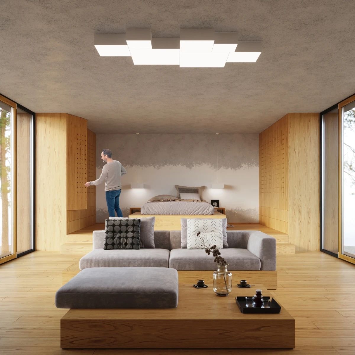 
Design Deckenlampe „Horus“ Ø 55 cm - Weiss