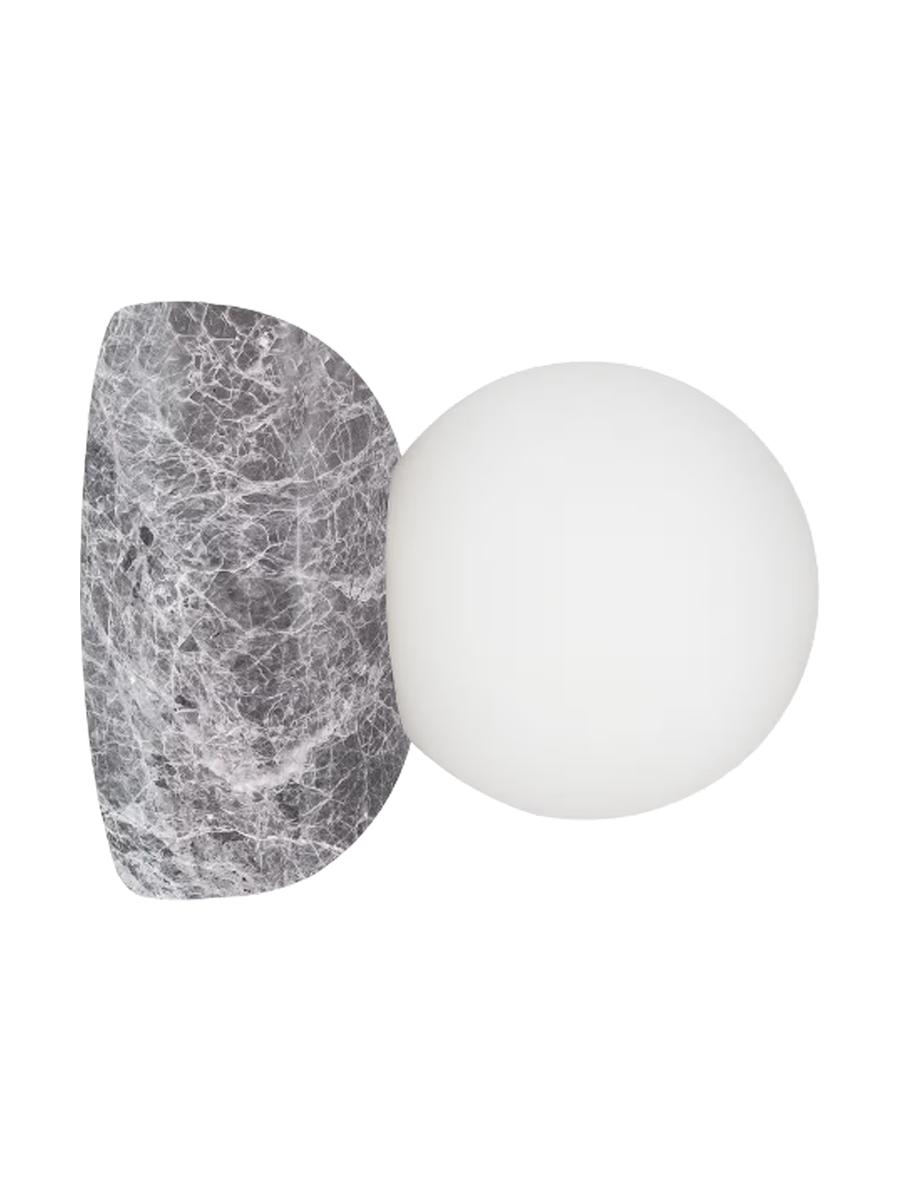 
Lampe murale et plafonnier design « Torrano » avec base en marbre - marbre gris