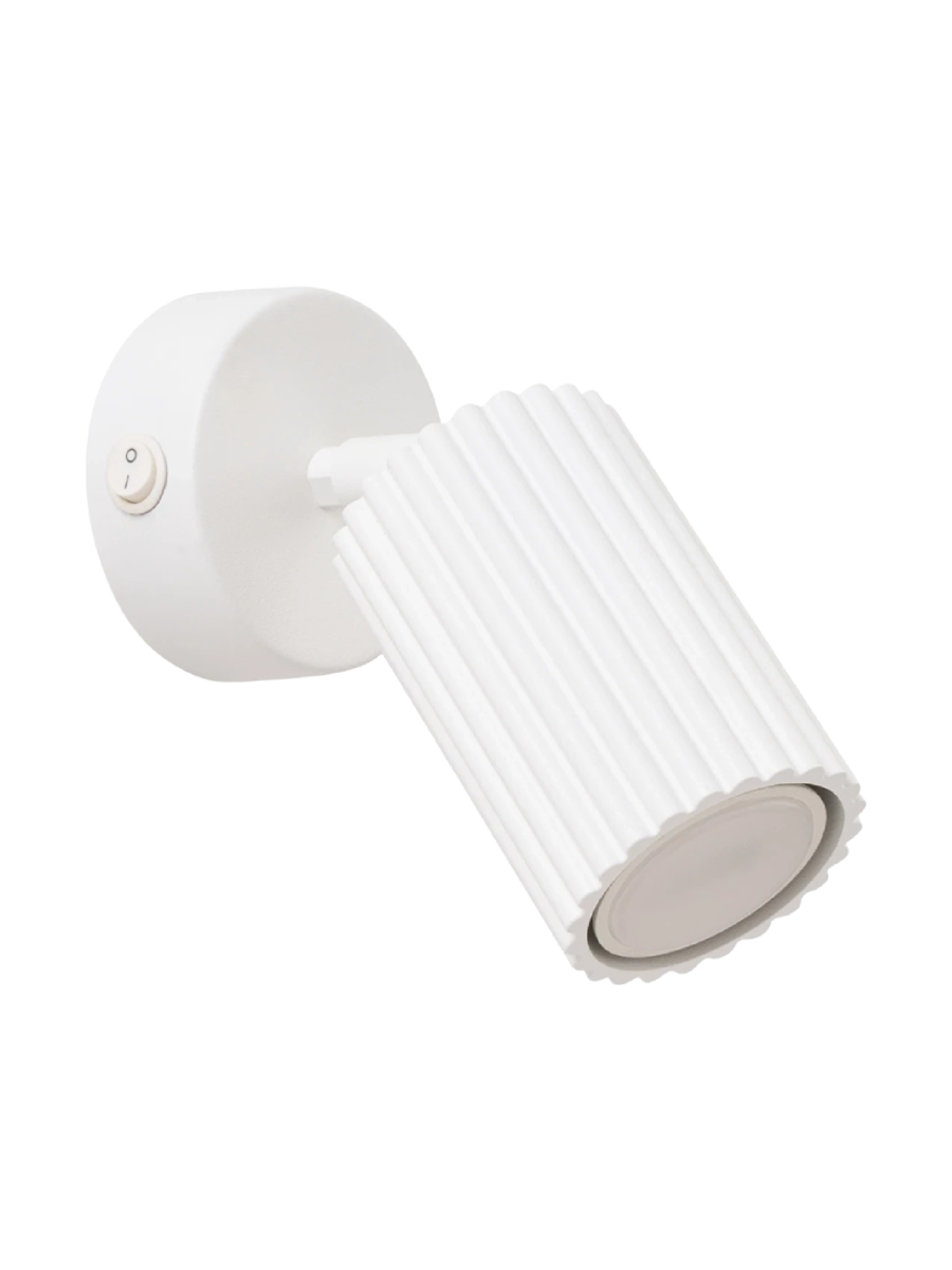 
"Carbon" Designer Wall Lamp - with switch - White