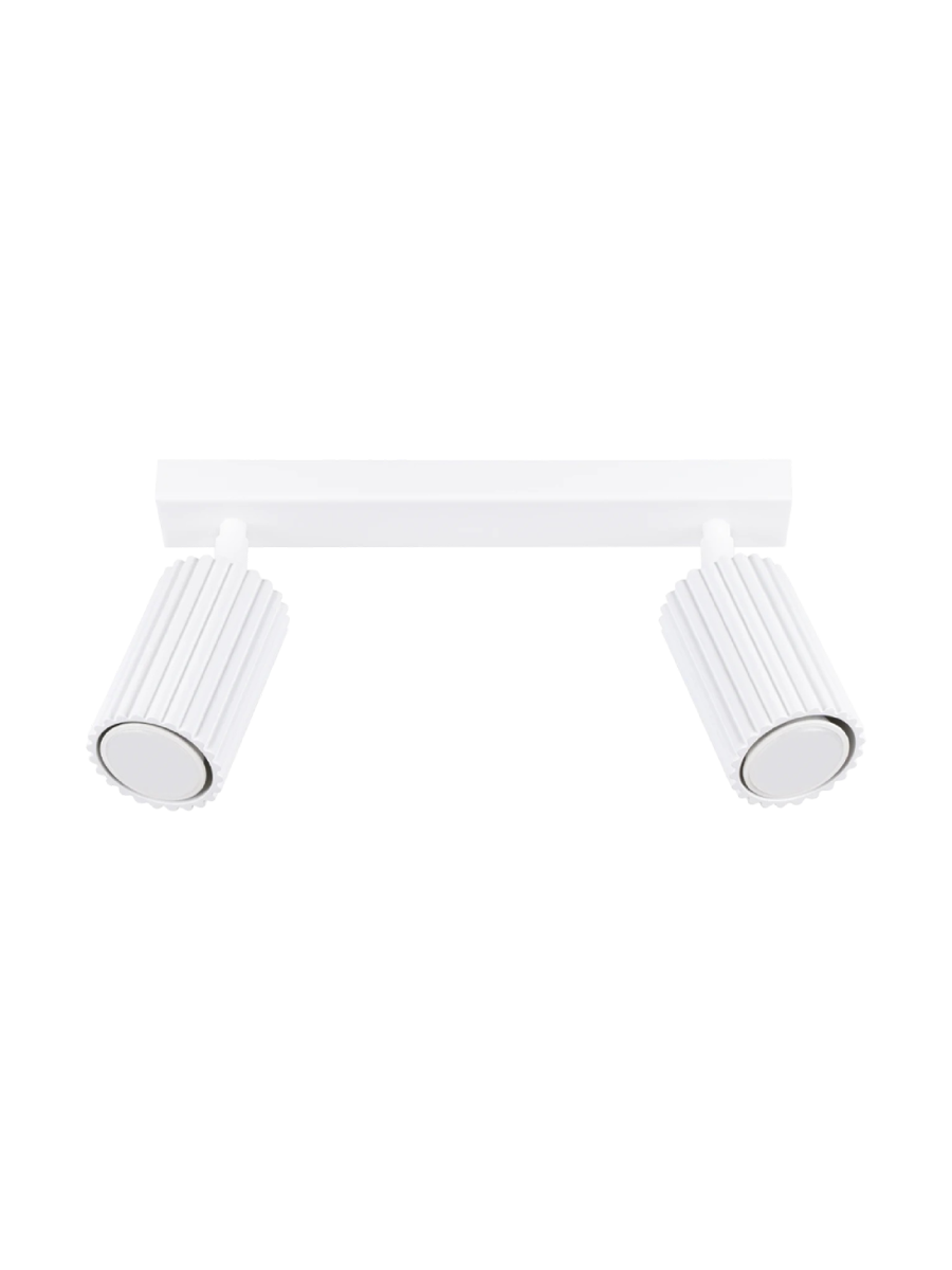 
Designer ceiling light "Karbon" 2-bulb - White