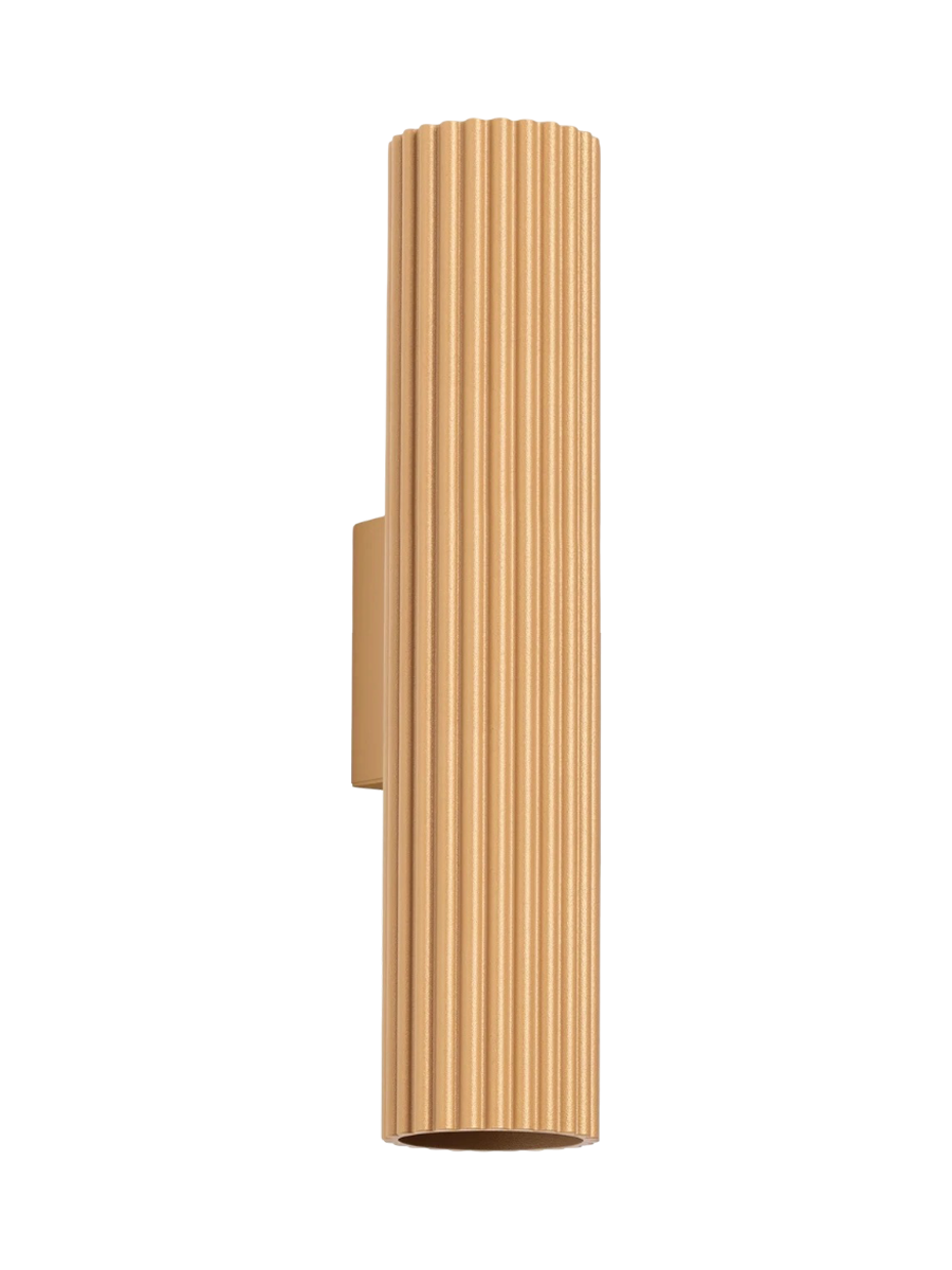 
Designer Wall Light "Karbon", Height 30 cm - Gold