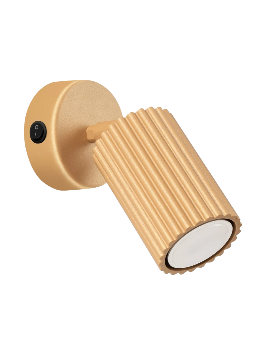 
"Carbon" Designer Wall Lamp - with switch - Gold
