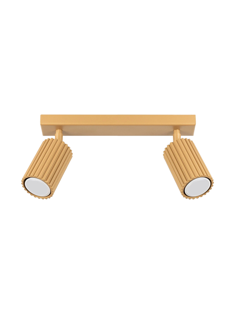 
Designer ceiling light "Karbon" 2-bulb - Gold