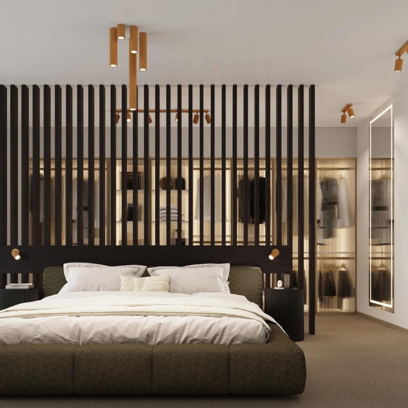 
Designer Ceiling Lamp "Karbon" 3-bulb (round) - Gold