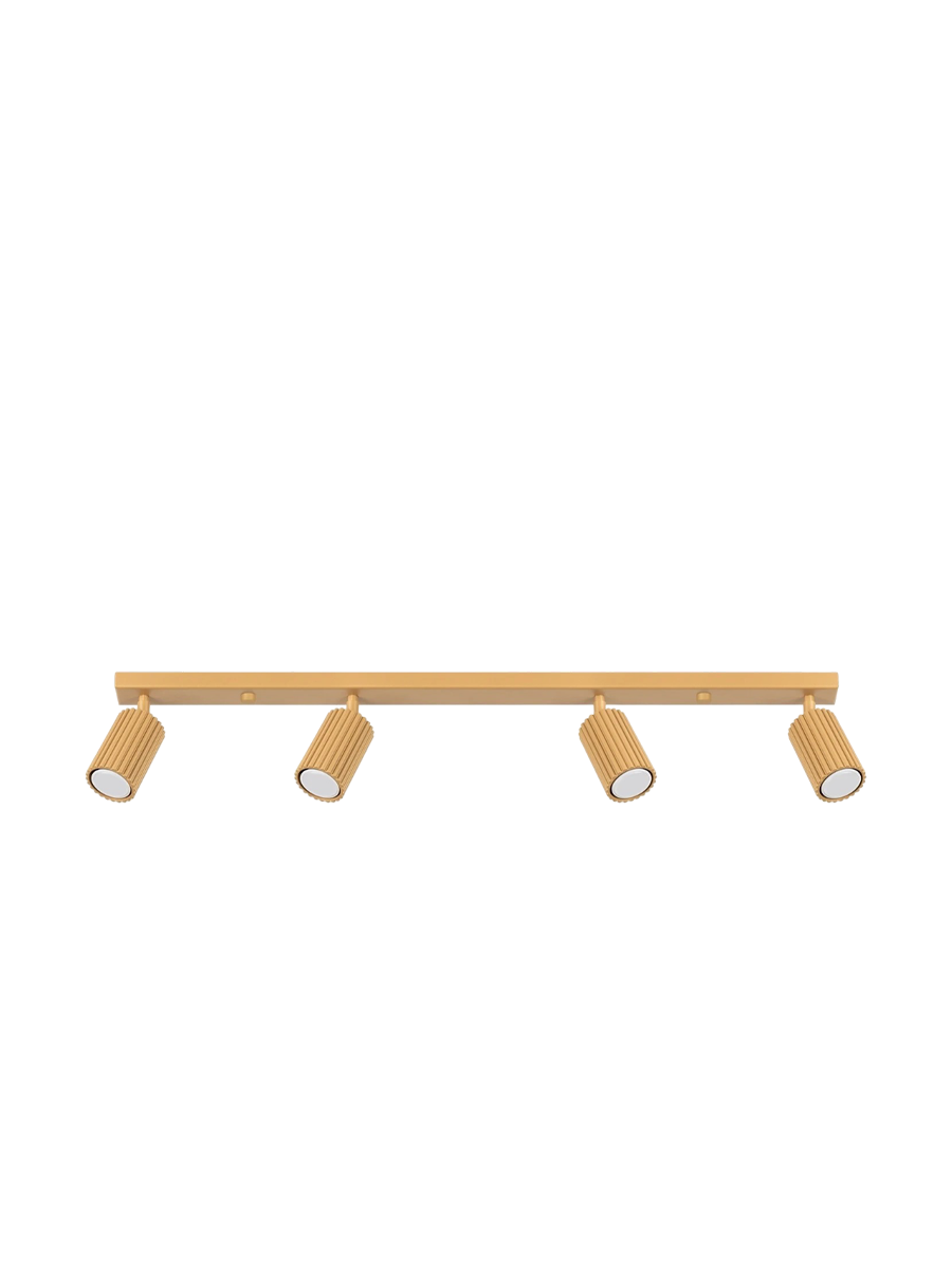 
Designer ceiling light "Karbon" 4-bulb (linear) - Gold
