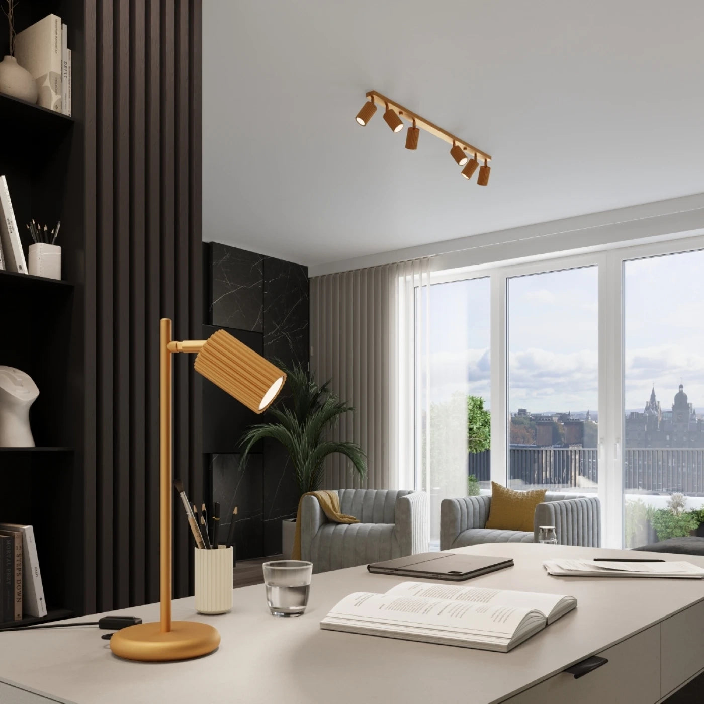 
Lampe de table design « Karbon » - Or