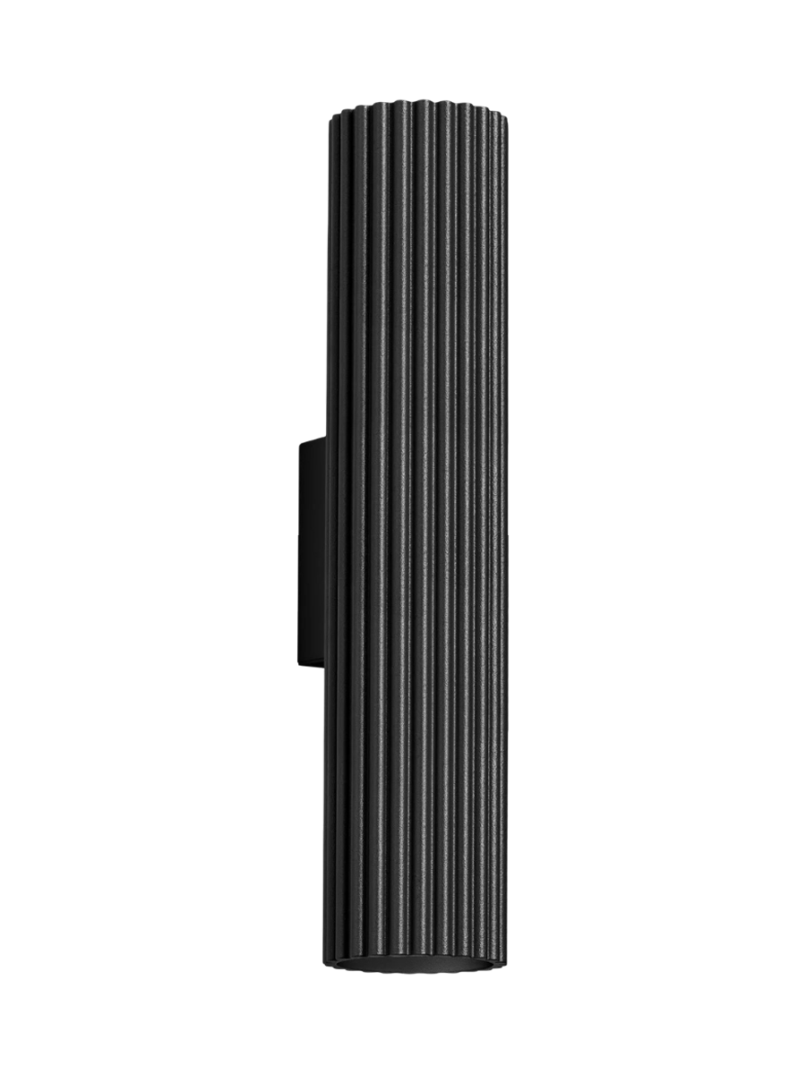 
Designer Wall Light "Karbon", Height 30 cm - Black
