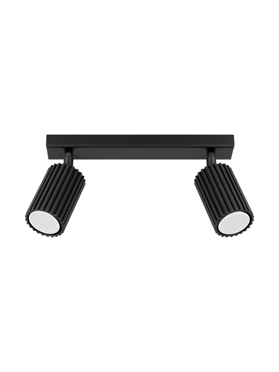 
Designer ceiling light "Karbon" 2-bulb - Black