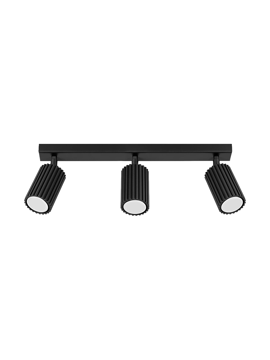 
Design Deckenlampe „Karbon“ 3-flammig - Schwarz