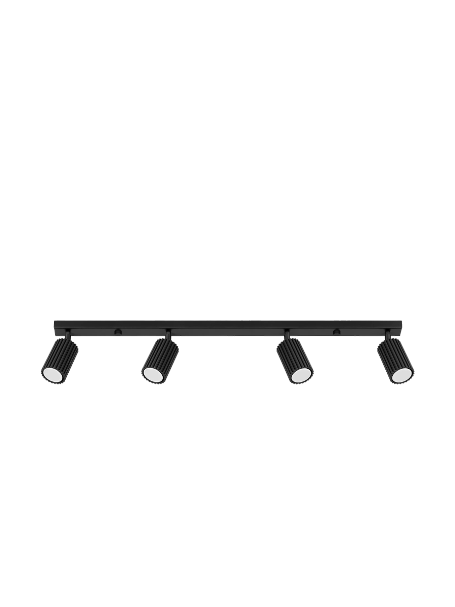 
Designer ceiling light "Karbon" 4-bulb (linear) - Black