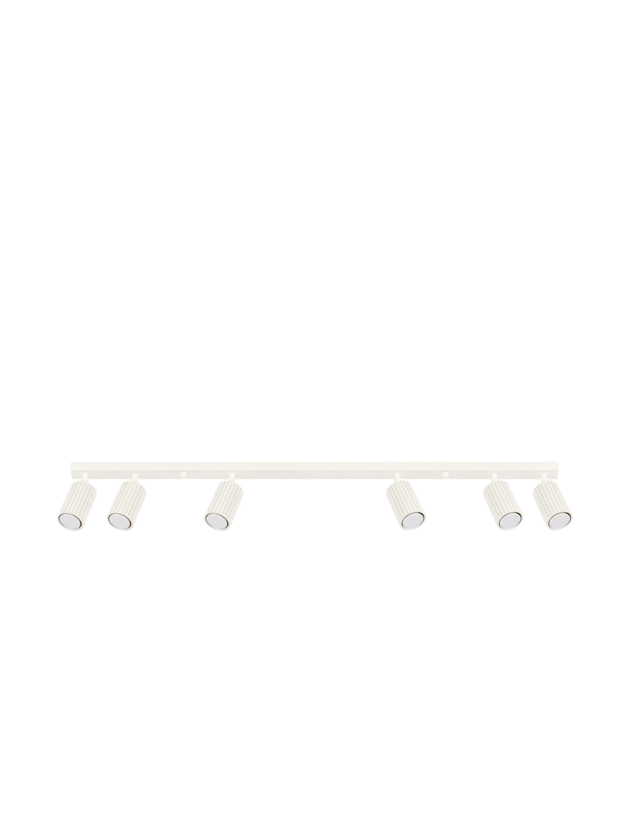 
Designer Ceiling Lamp "Karbon" 6-Flame (Linear) - Beige
