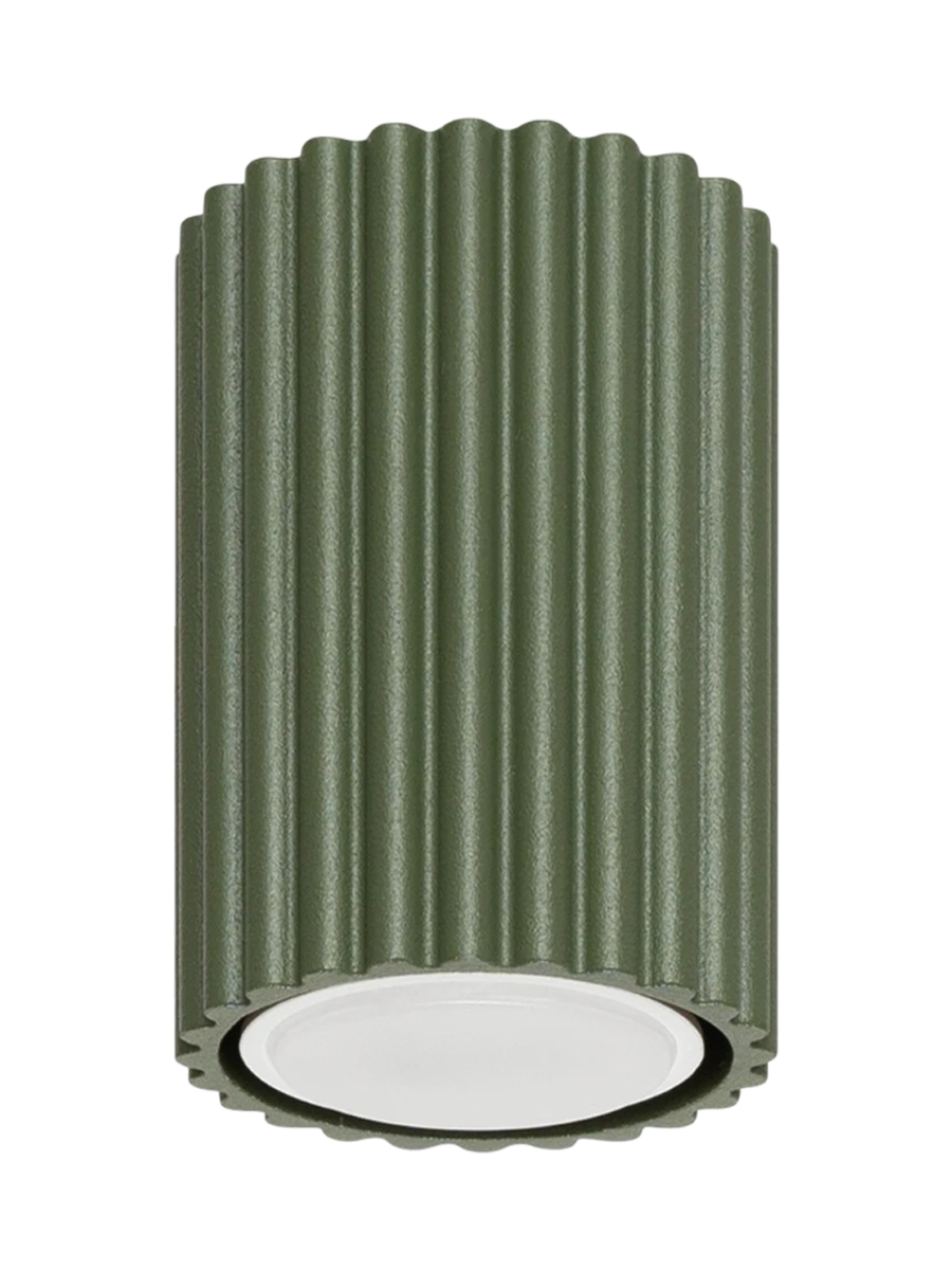 
Plafonnier design « Karbon » Ø 6,5 x 10 cm - Vert olive
