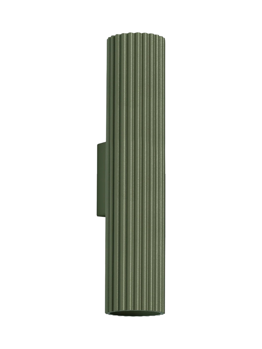 
Designer Wall Light "Karbon", Height 30 cm - Olive green