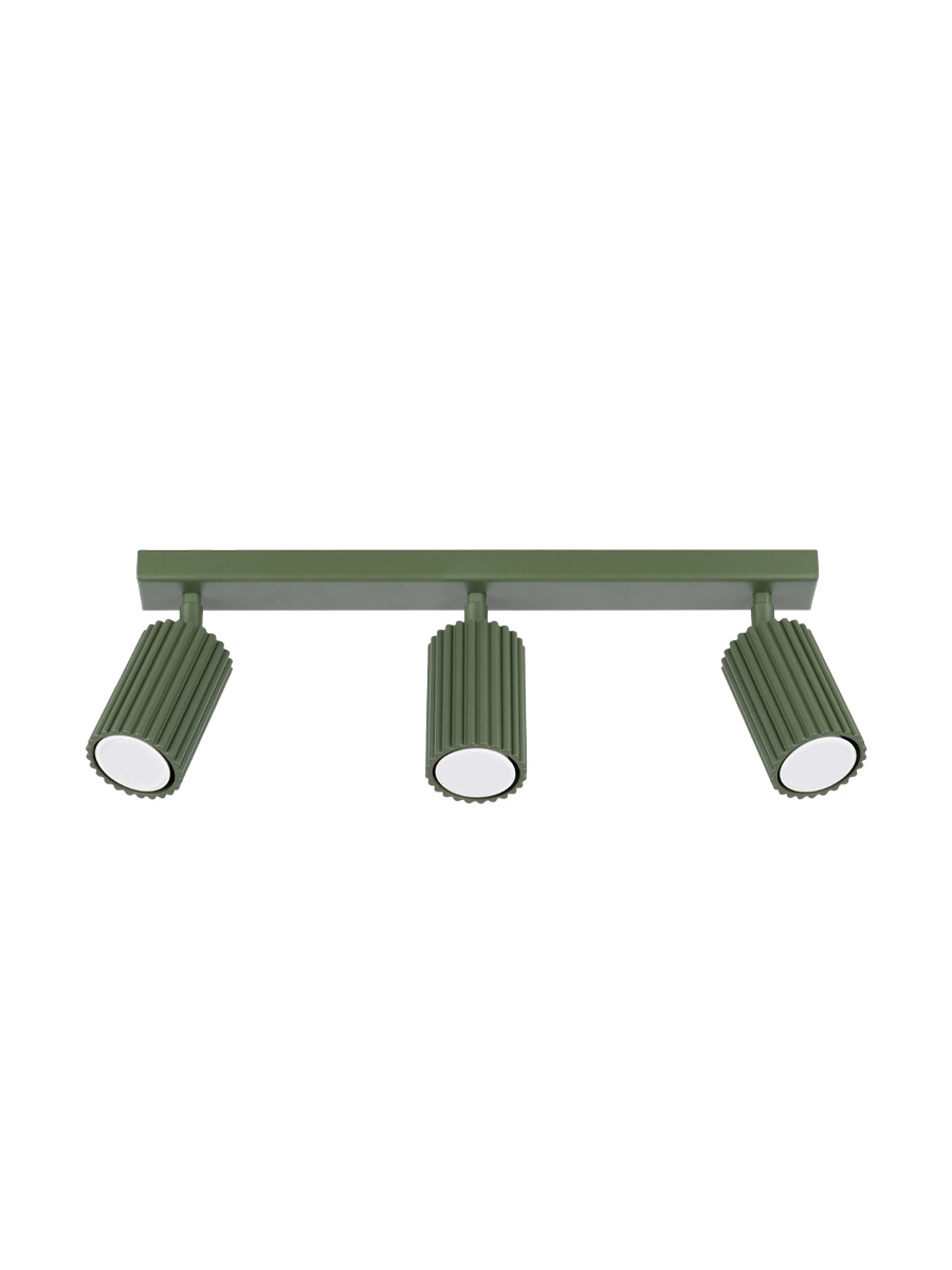
Design Deckenlampe „Karbon“ 3-flammig - Olivgrün