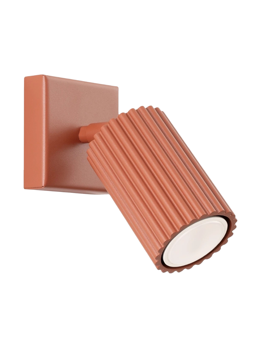 
"Carbon" Wall Lamp Design - Ocher red