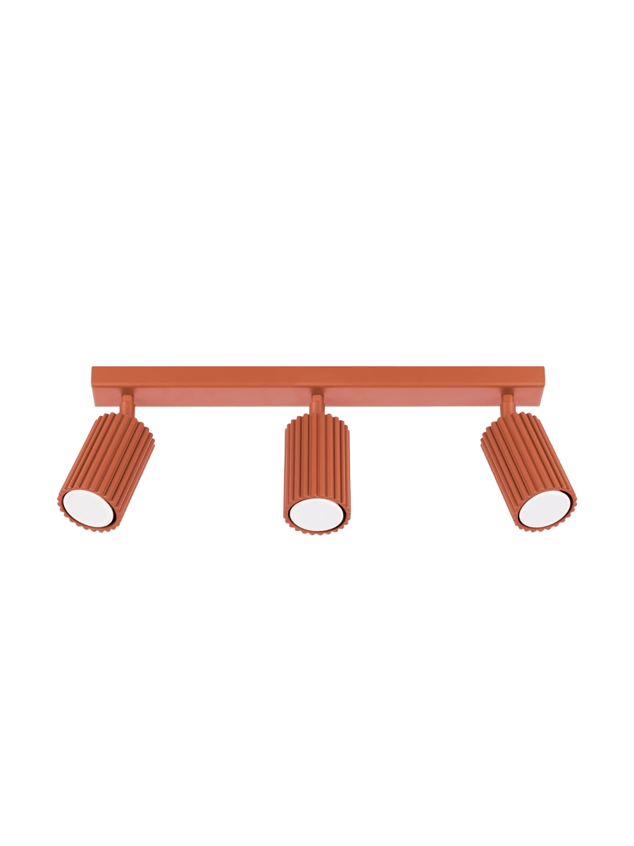 
Design Deckenlampe „Karbon“ 3-flammig - Ockerrot