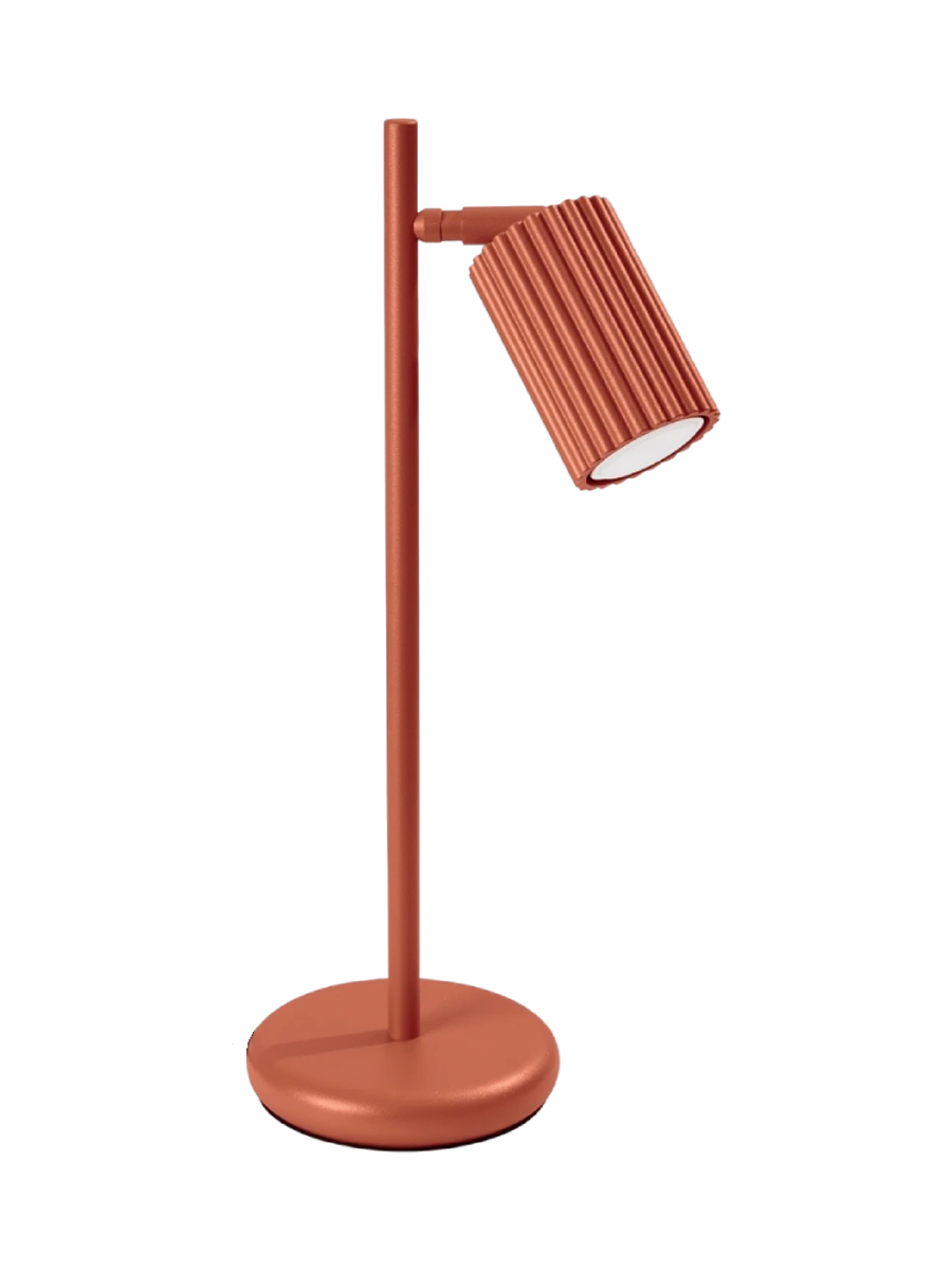 
Lampe de table design « Karbon » - Rouge ocre