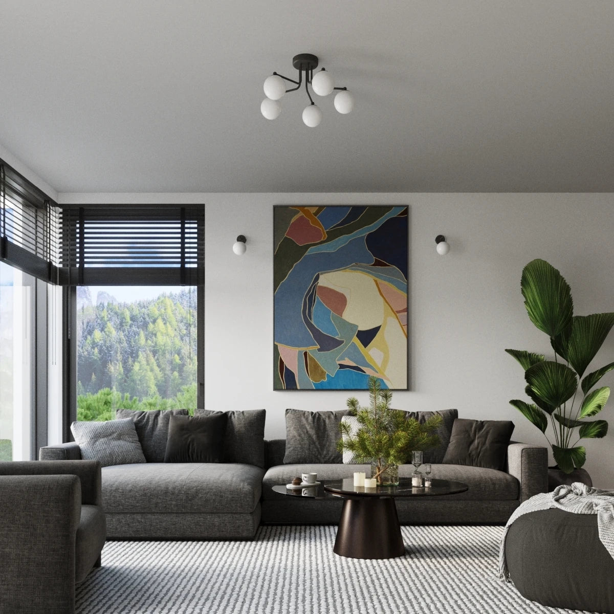 
Design Deckenlampe „Astral“ 3-flammig - Schwarz