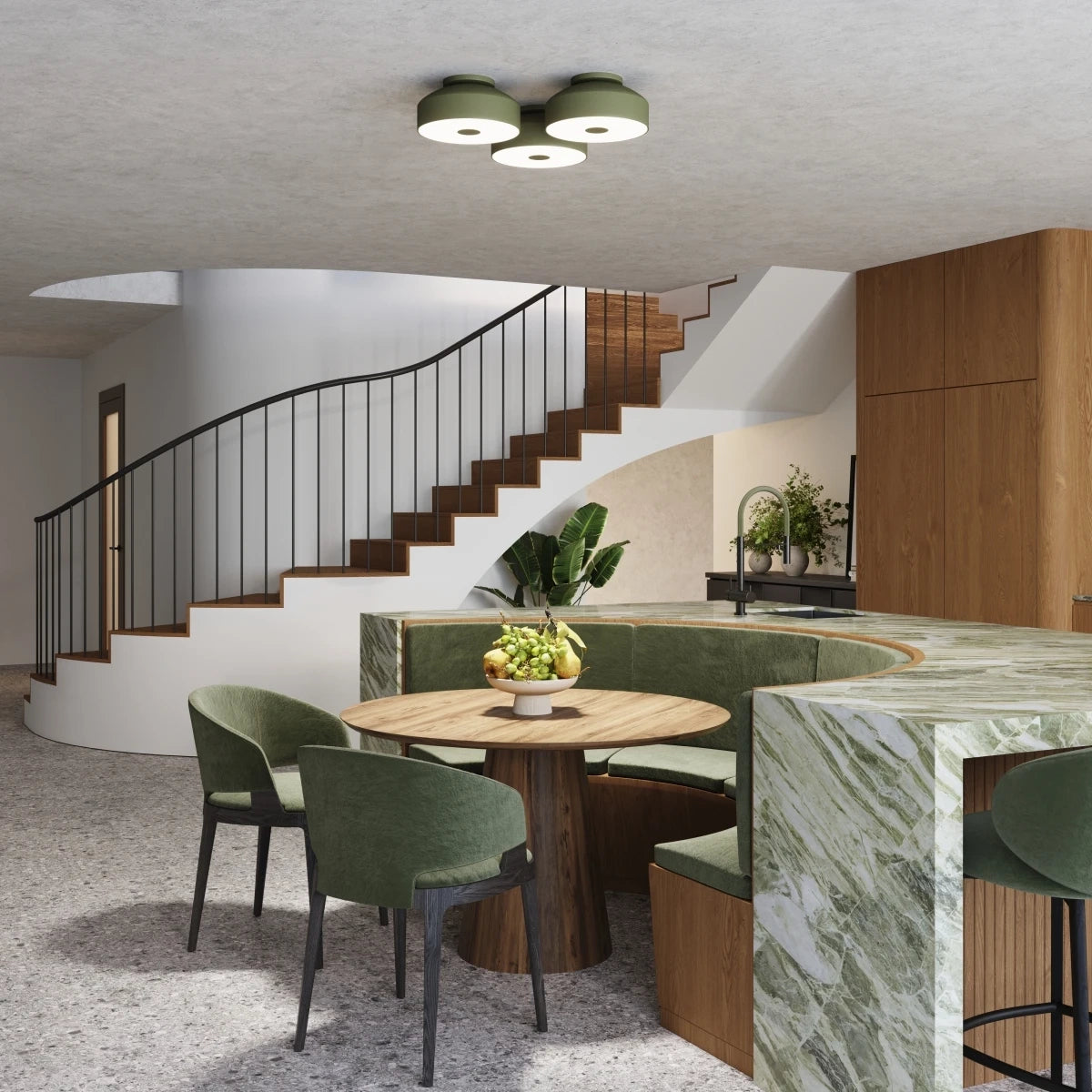 
Plafonnier design « Omiq » - Vert olive