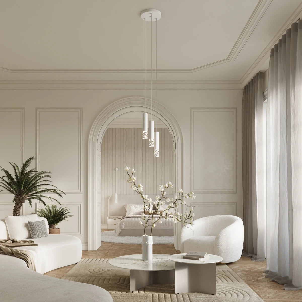 
Design Pendellampe „Liro“ 3-flammig