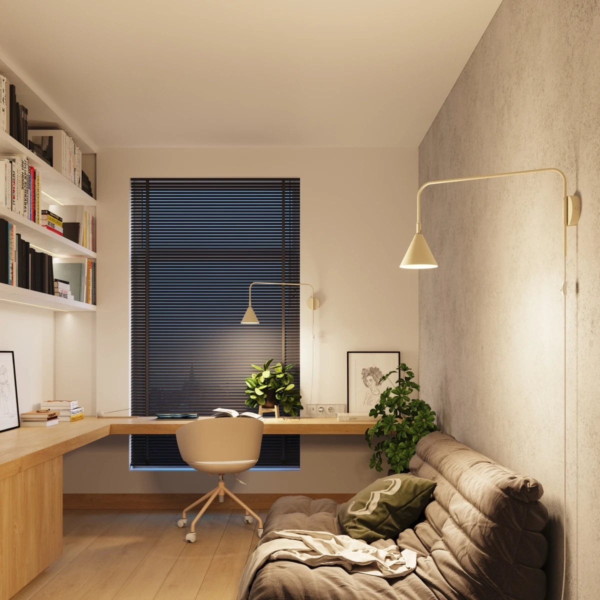 
Lampada da parete di design «Nox» - Beige