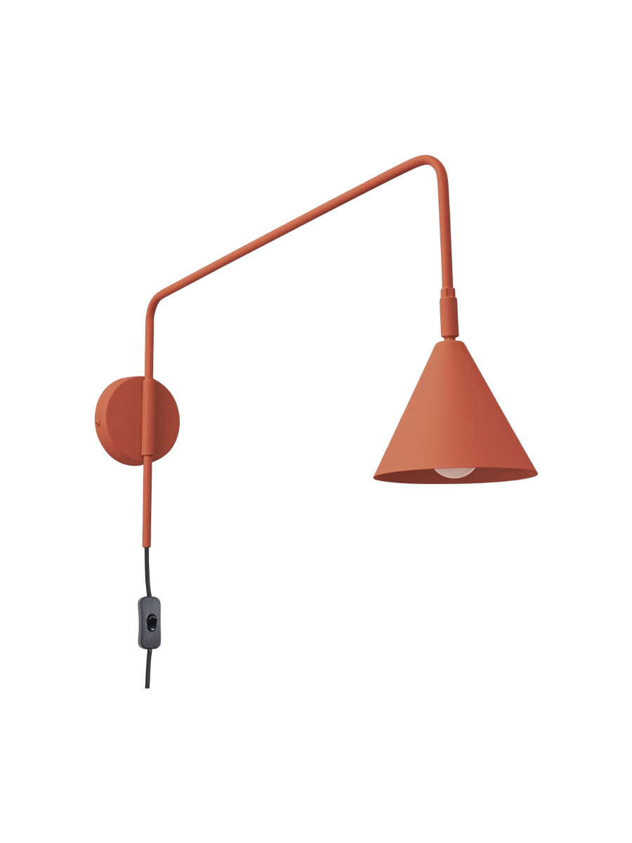 
Lampada da parete di design «Nox» - Rosso ocra