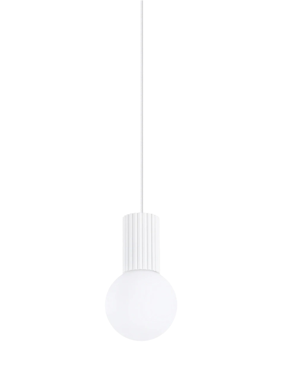 
Suspension design « Halo », 1 lumière - Blanc